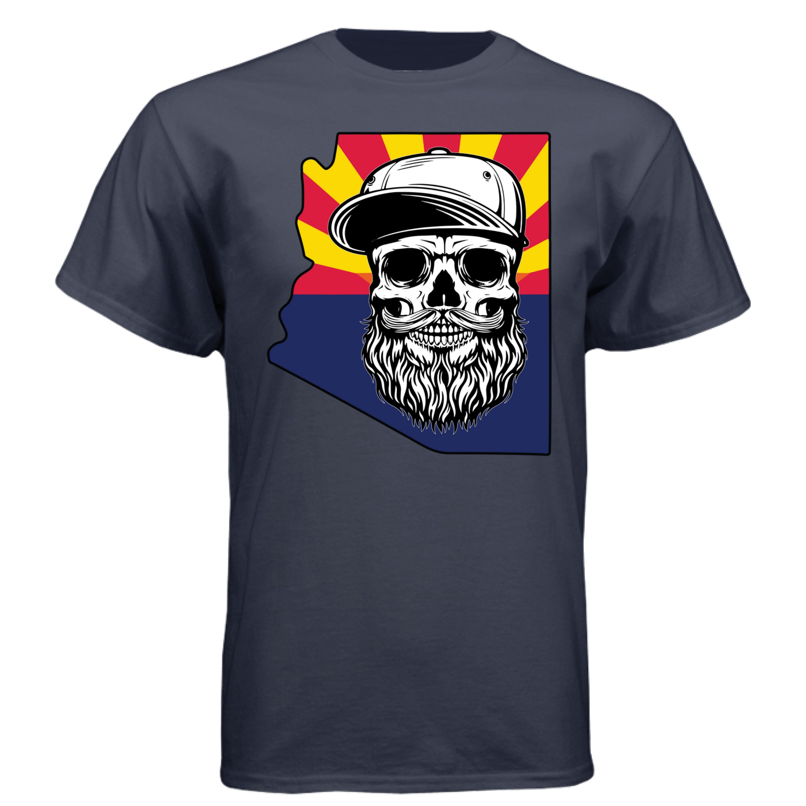 Bearded Skull State Tee Collection – Bold Style for Bearded Men